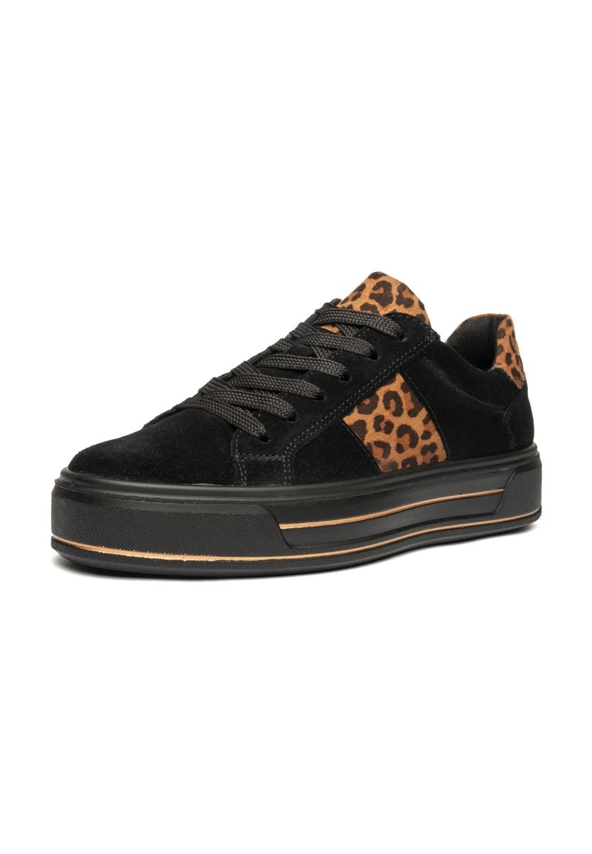 Plateau-Sneaker mit Leopardenmuster