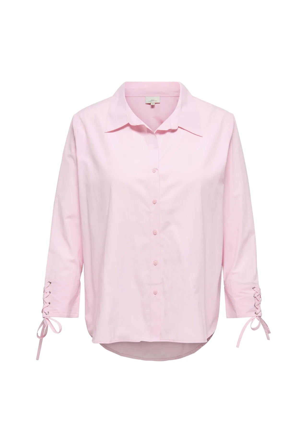 Lockere Bluse mit geschnürten Bündchen