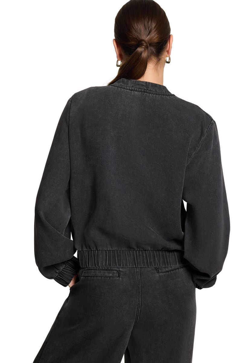 Gekürzter Denim-Blouson mit Knopfleiste