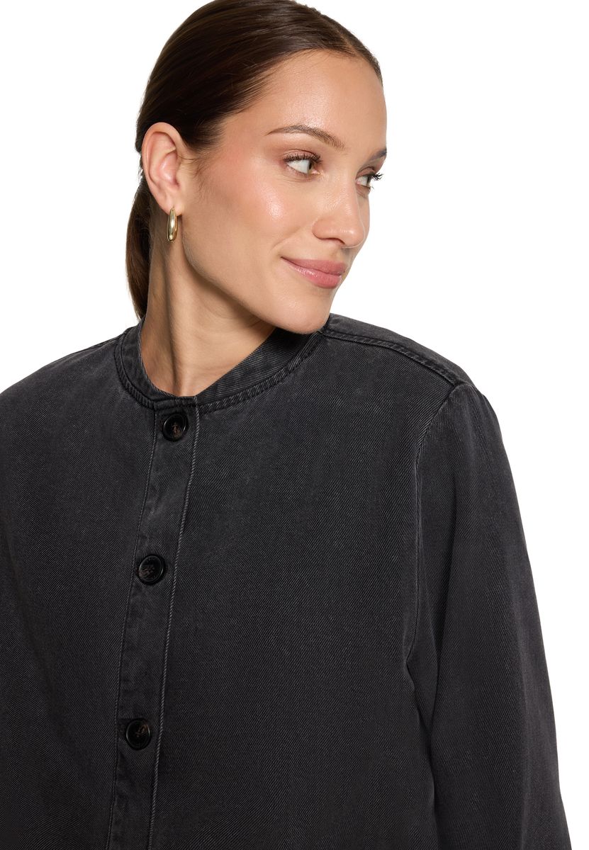 Gekürzter Denim-Blouson mit Knopfleiste