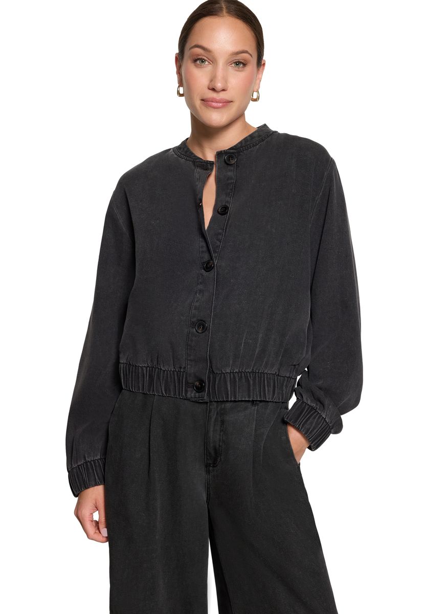 Gekürzter Denim-Blouson mit Knopfleiste