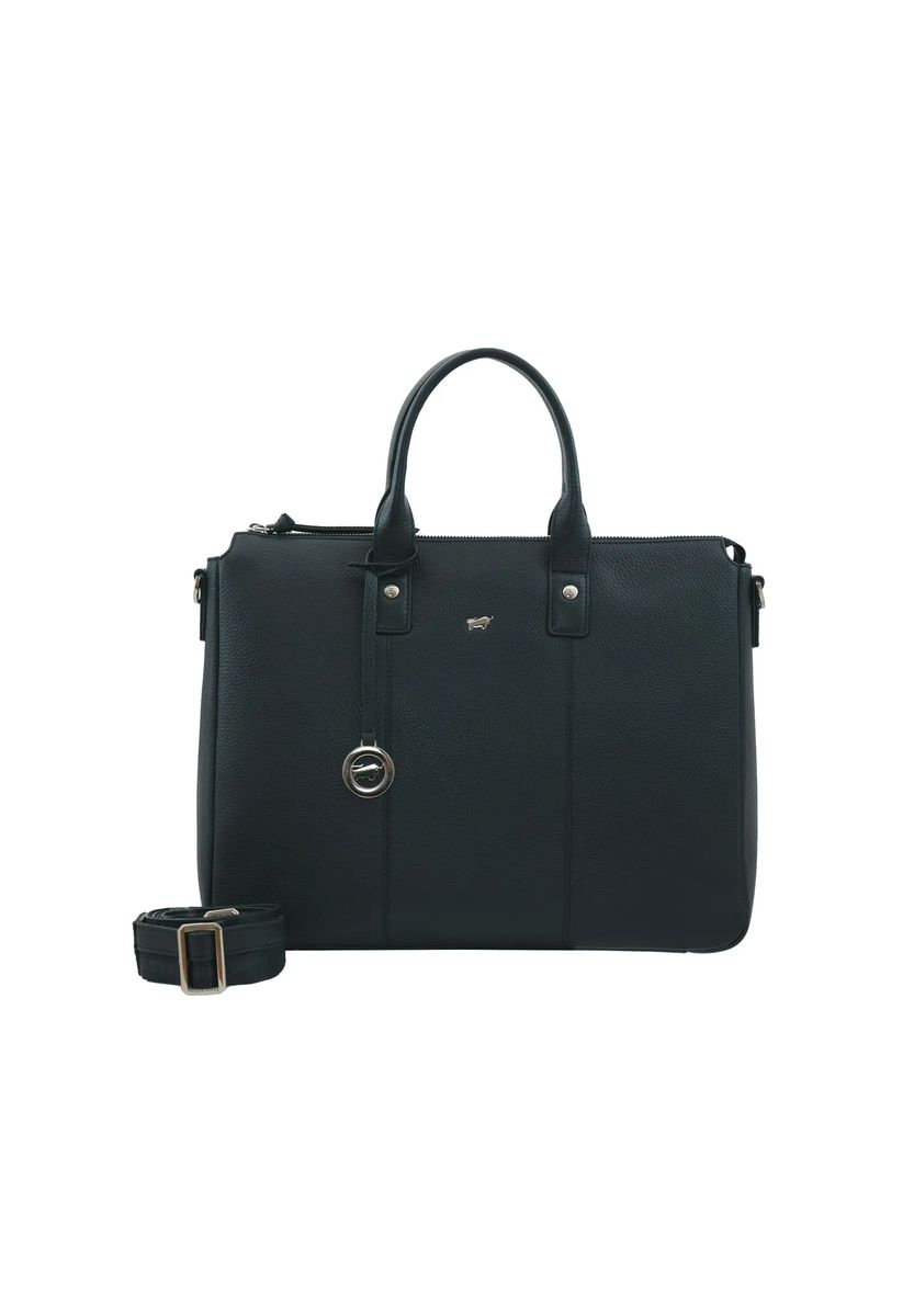 Business-Tote aus genarbtem Leder