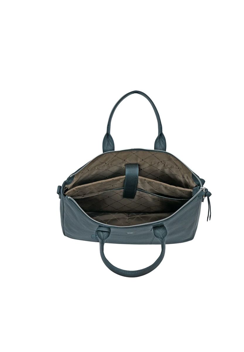 Business-Tote aus genarbtem Leder