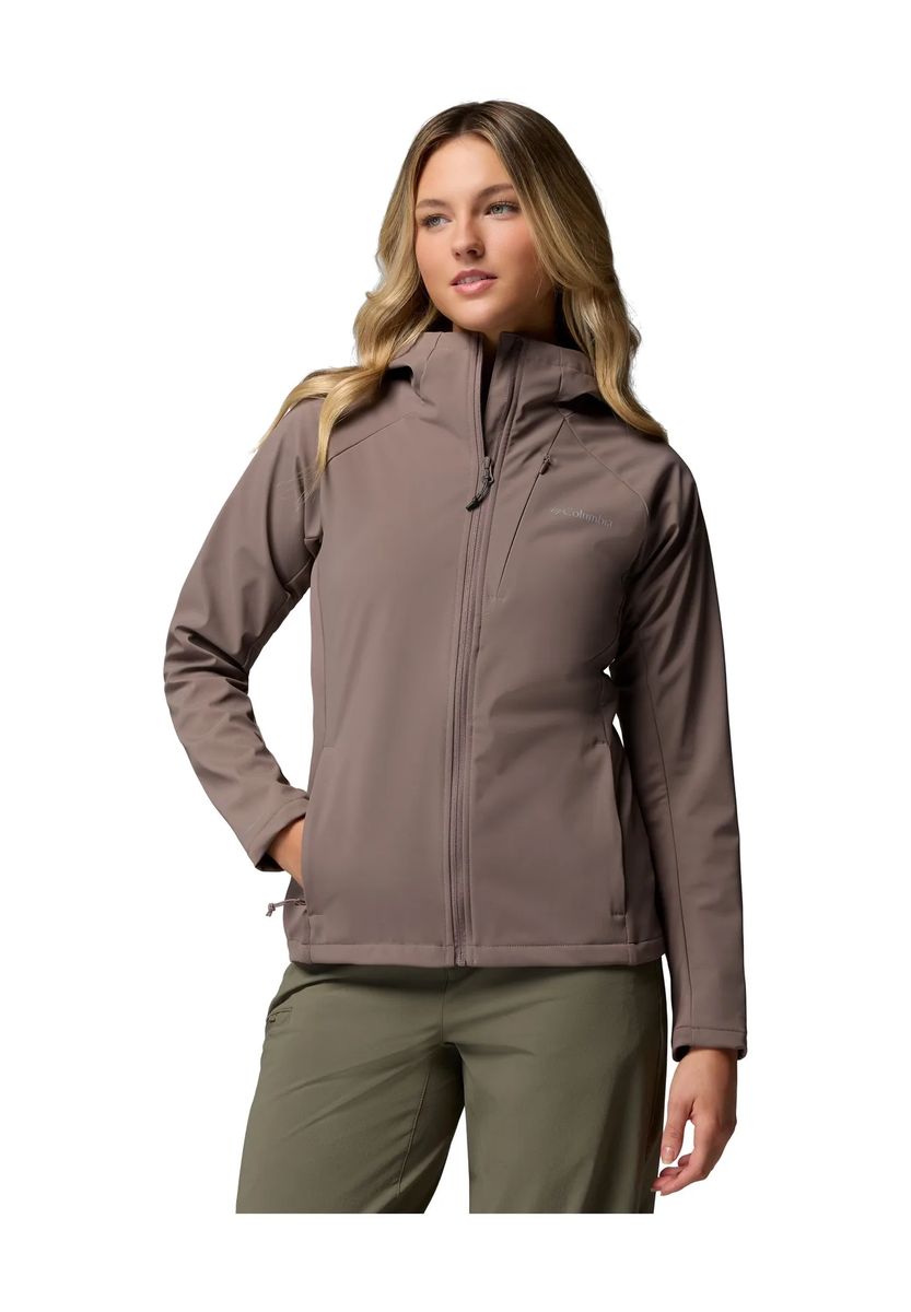 Softshell-Outdoorjacke mit Kapuze