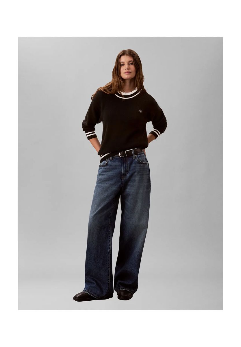 Baumwollpullover im Varsity-Stil