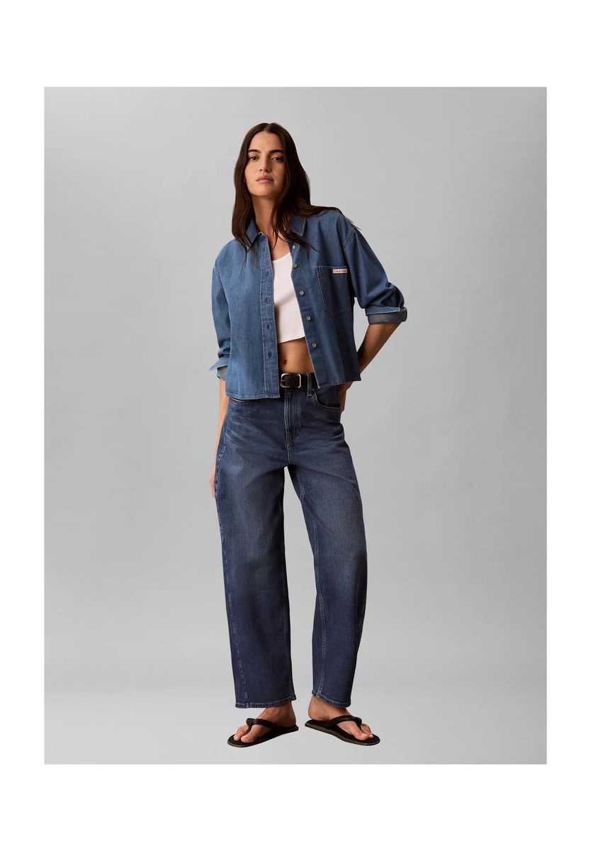 Boxy Denimhemd im Relaxed Fit