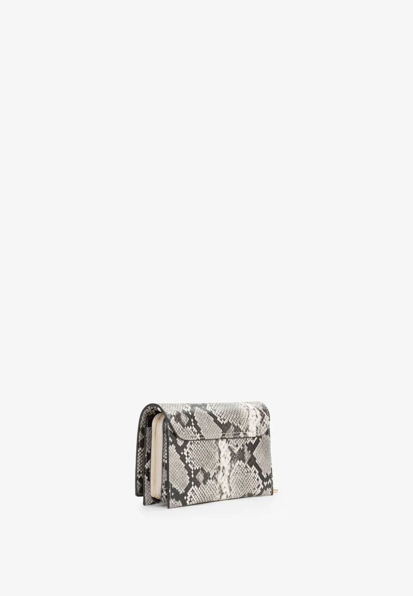 Elegante Clutch in Schlangenleder-Optik