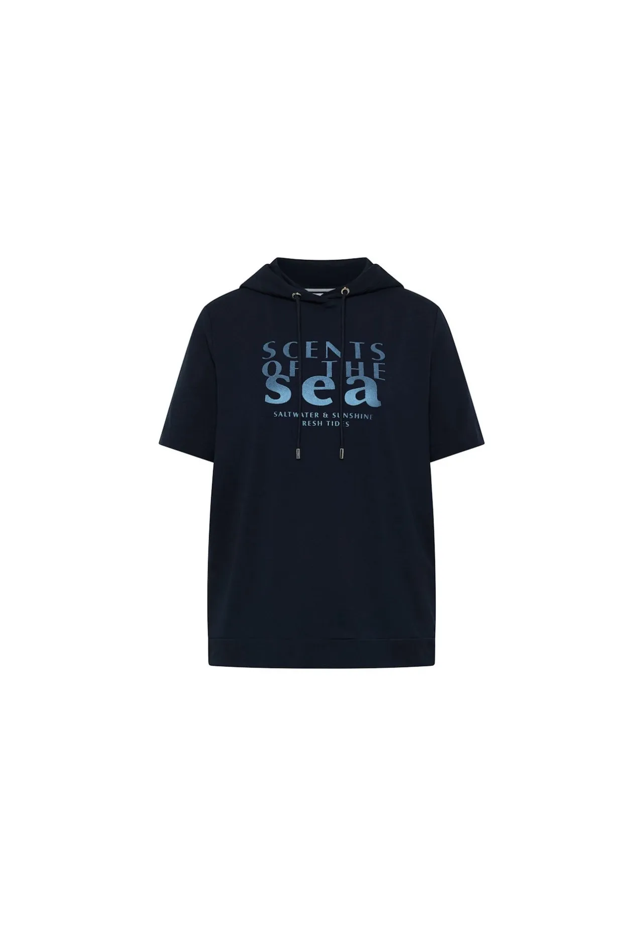 Kurzarm-Shirt mit Kapuze und Print