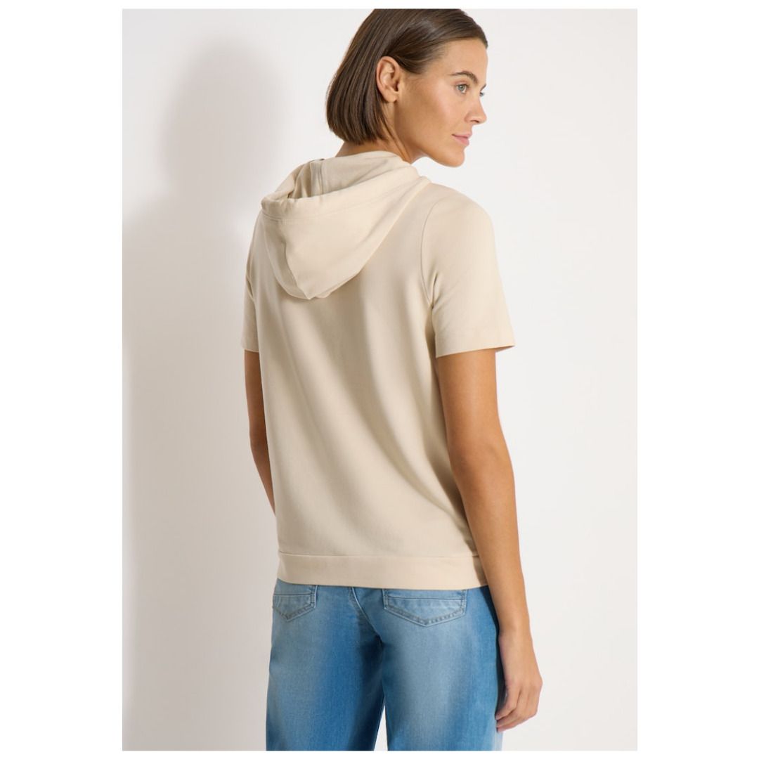 Kurzarm-Kapuzensweatshirt mit Grafik-Print