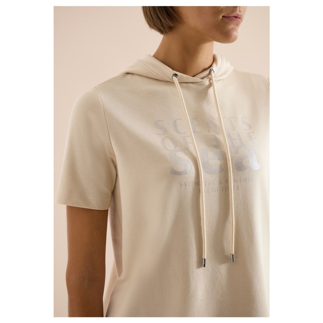 Kurzarm-Kapuzensweatshirt mit Grafik-Print