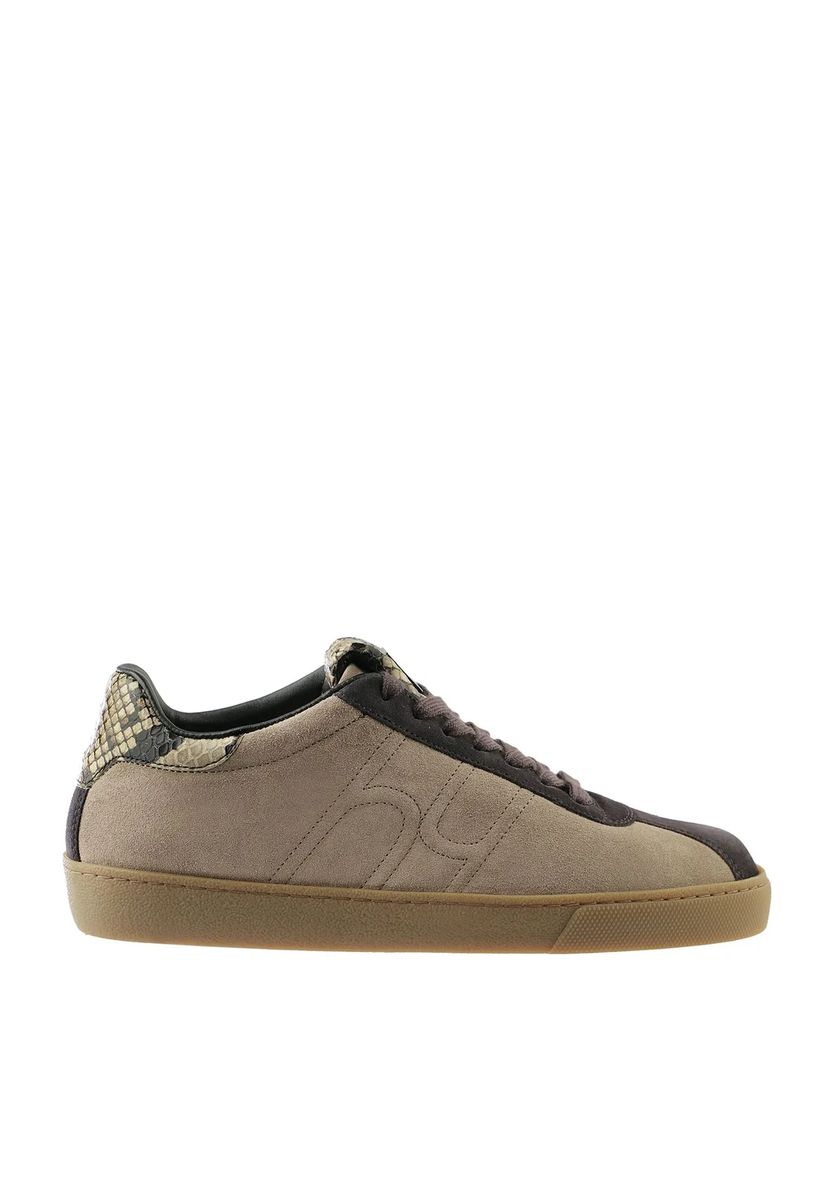 Retro-Wildledersneaker mit Schlangen-Optik