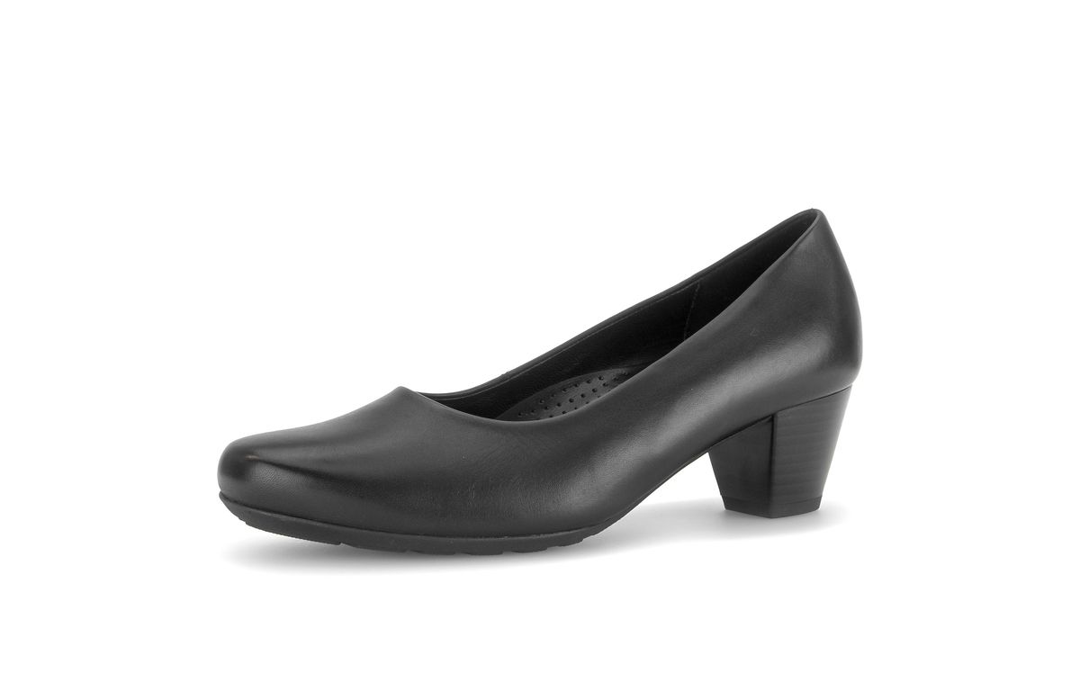 Klassische Lederpumps mit Blockabsatz