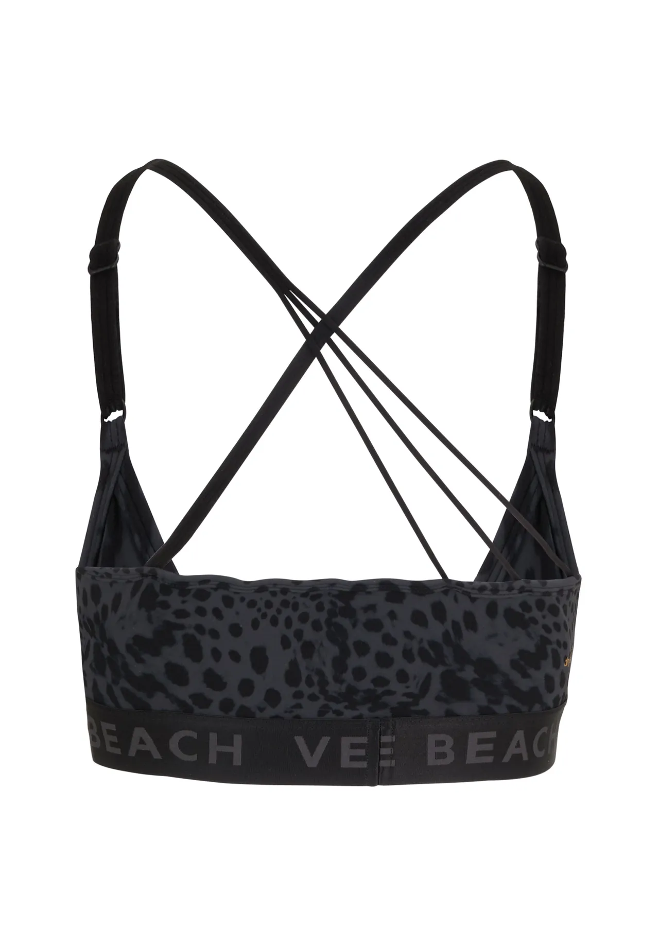 Sport-BH mit Leopardenmuster und Riemchendetail