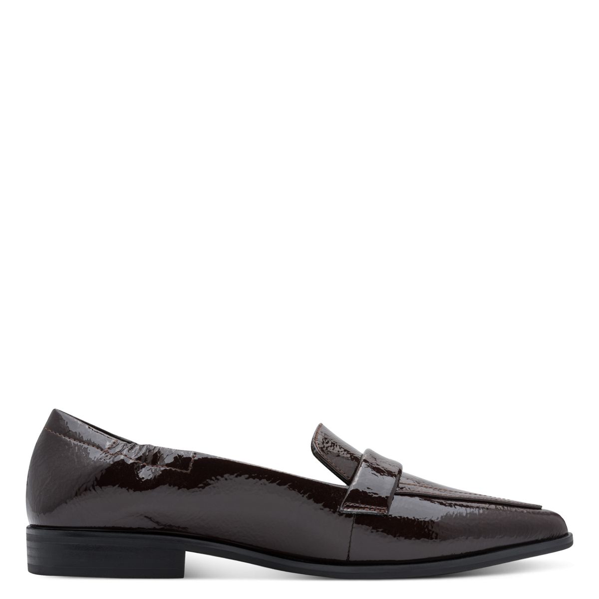 Spitze Slipper in Lack-Optik