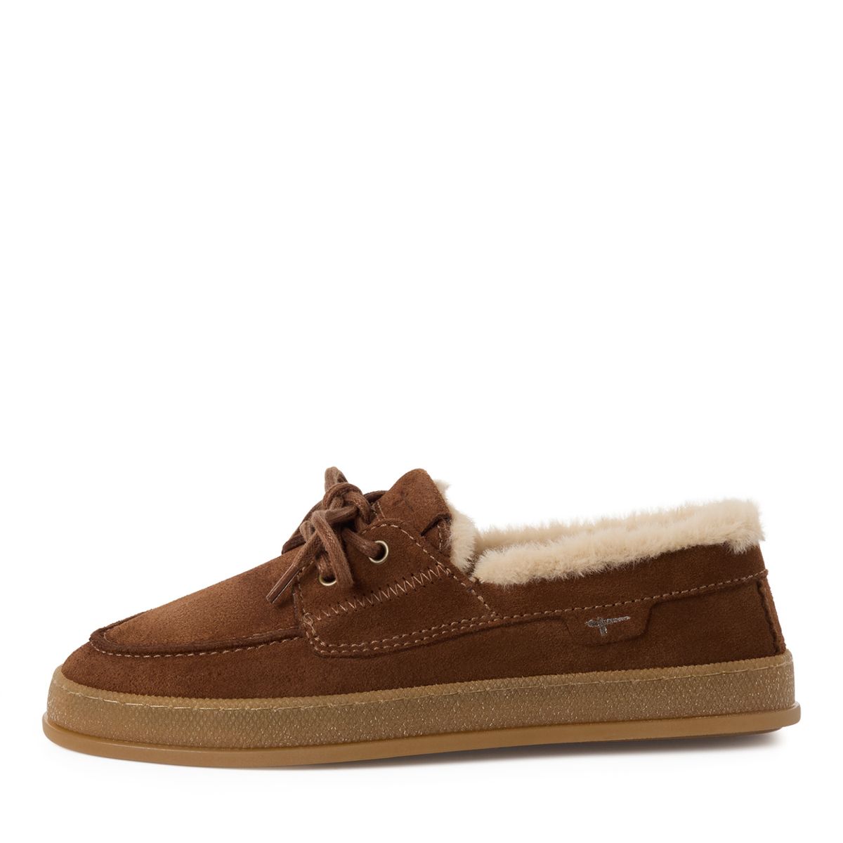 Gefütterte Suede-Mokassin-Hausschuhe