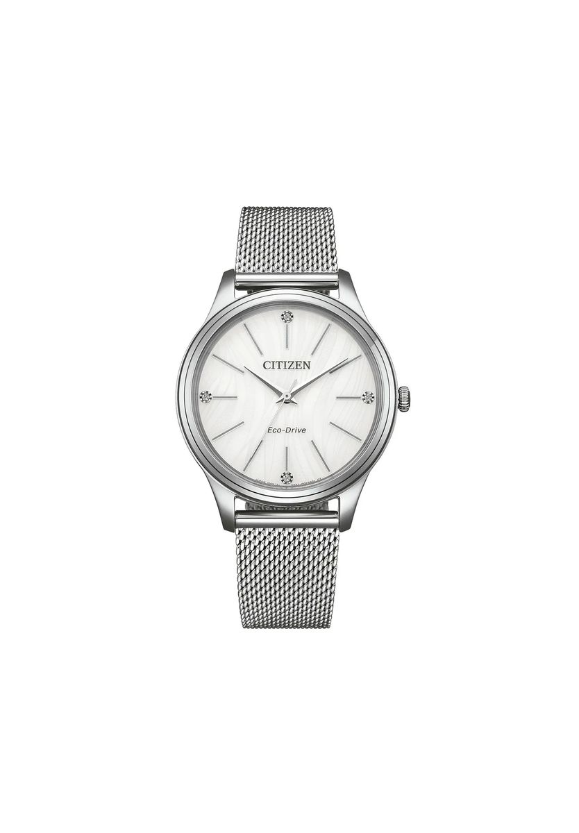 Elegante Eco-Drive Mesh-Armbanduhr