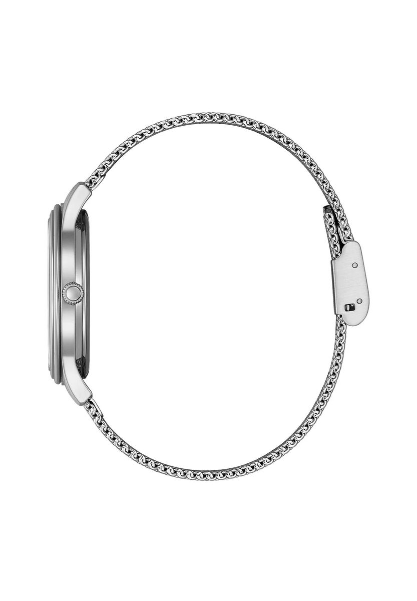 Elegante Eco-Drive Mesh-Armbanduhr