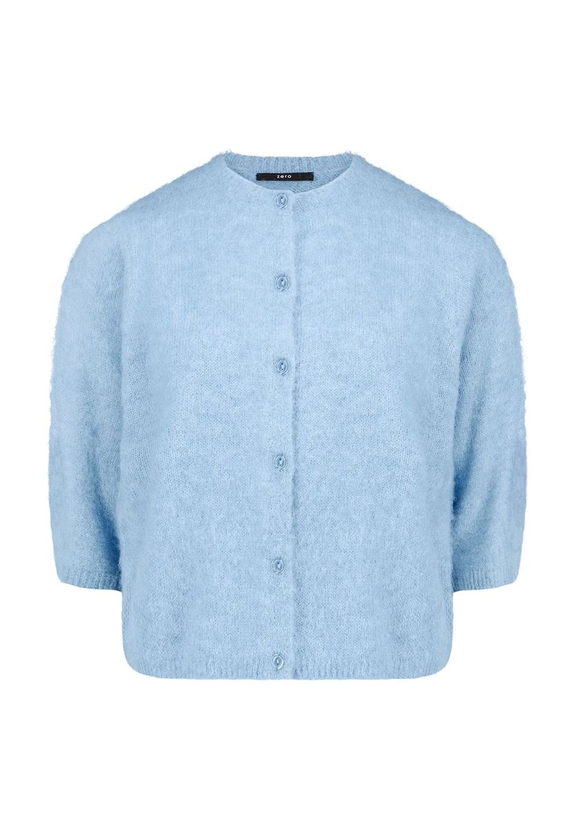 Weicher flauschiger Kurzarm-Cardigan