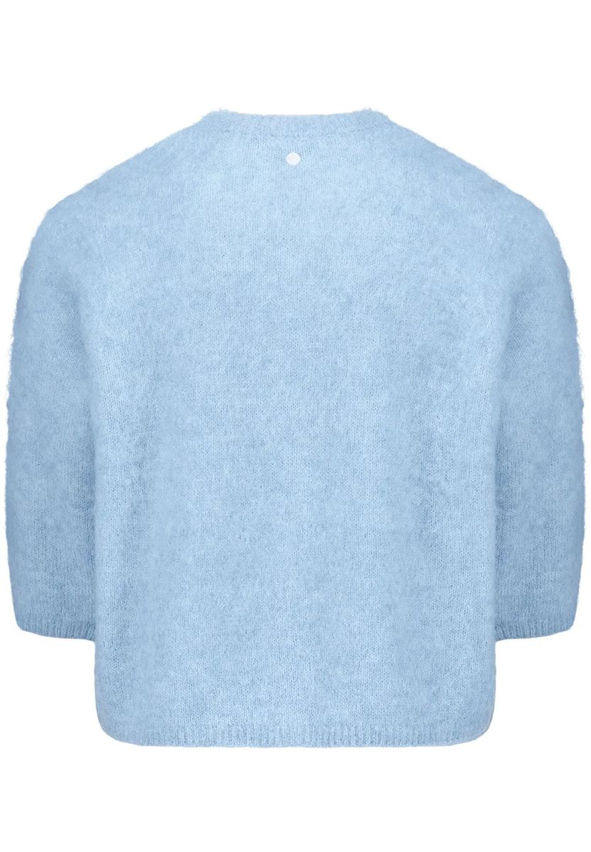 Weicher flauschiger Kurzarm-Cardigan