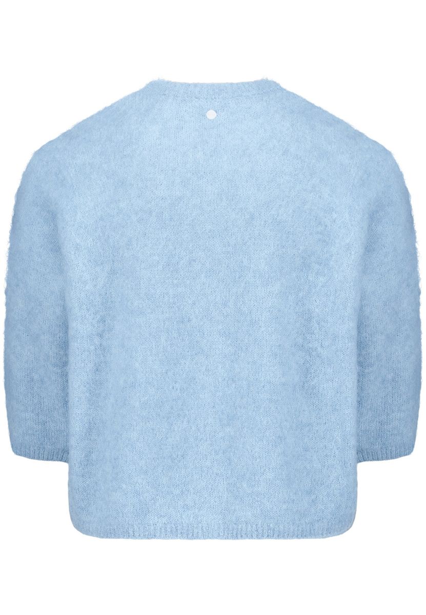 Weicher flauschiger Kurzarm-Cardigan