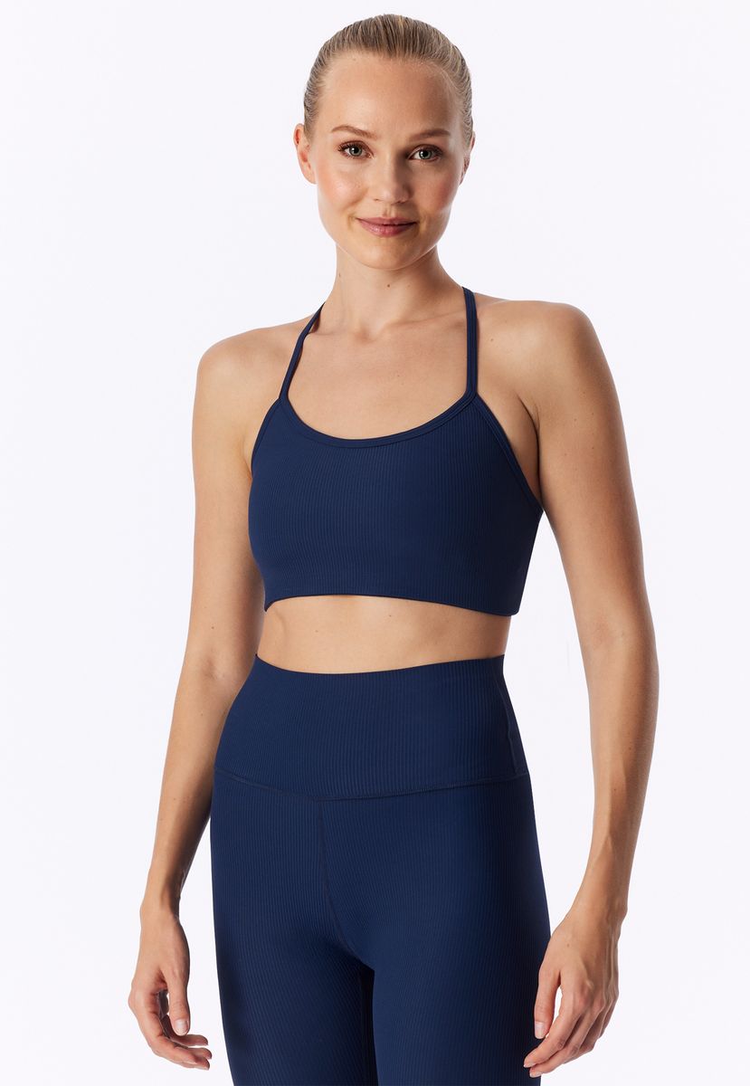 Geripptes Activewear Crop Top