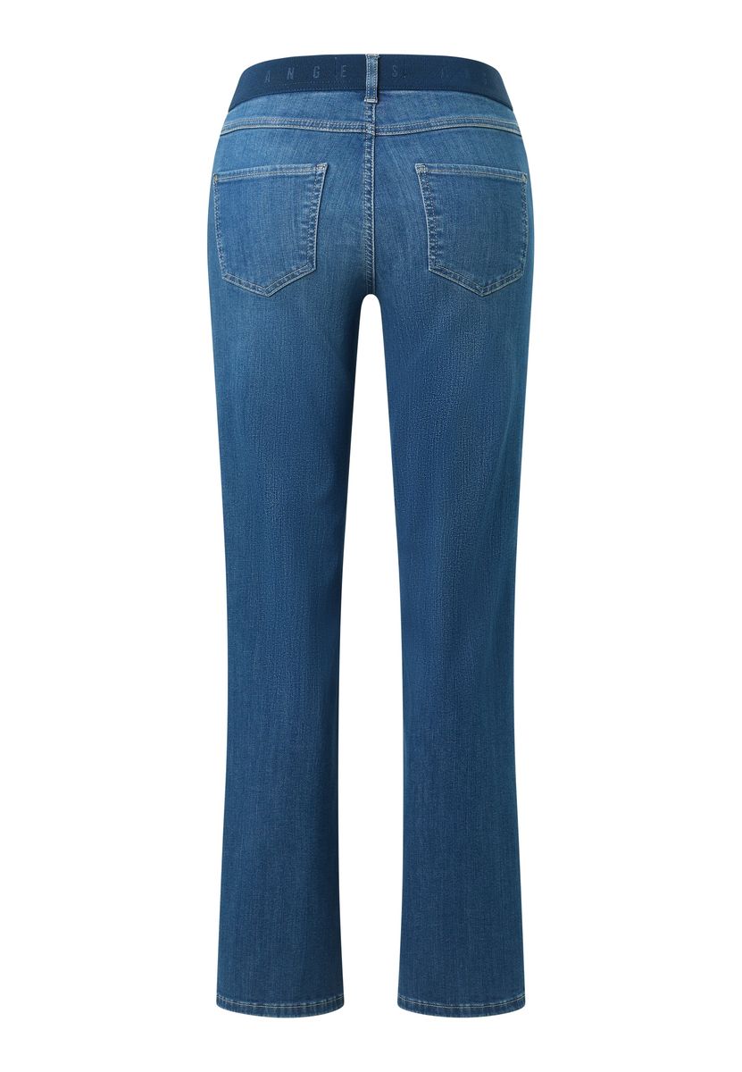 Straight-Leg-Jeans mit elastischem Bund
