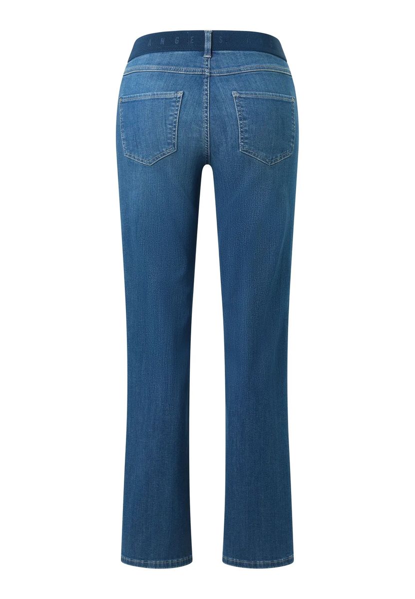 Straight-Leg-Jeans mit elastischem Bund