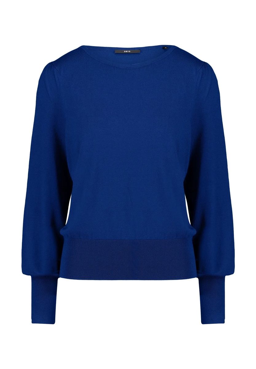 Eleganter Puffärmel-Pullover mit U-Boot-Ausschnitt