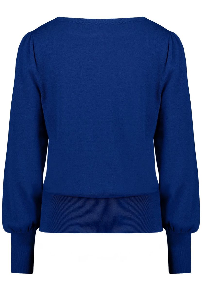 Eleganter Puffärmel-Pullover mit U-Boot-Ausschnitt