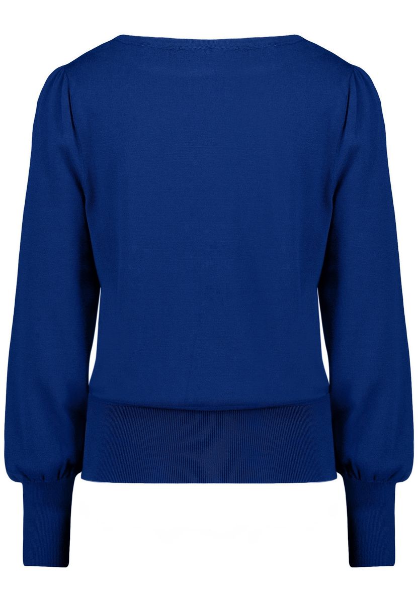 Eleganter Puffärmel-Pullover mit U-Boot-Ausschnitt