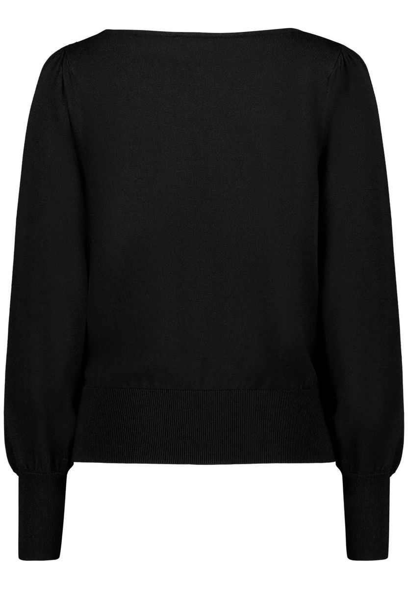 Pullover mit Puffärmeln und U-Boot-Ausschnitt