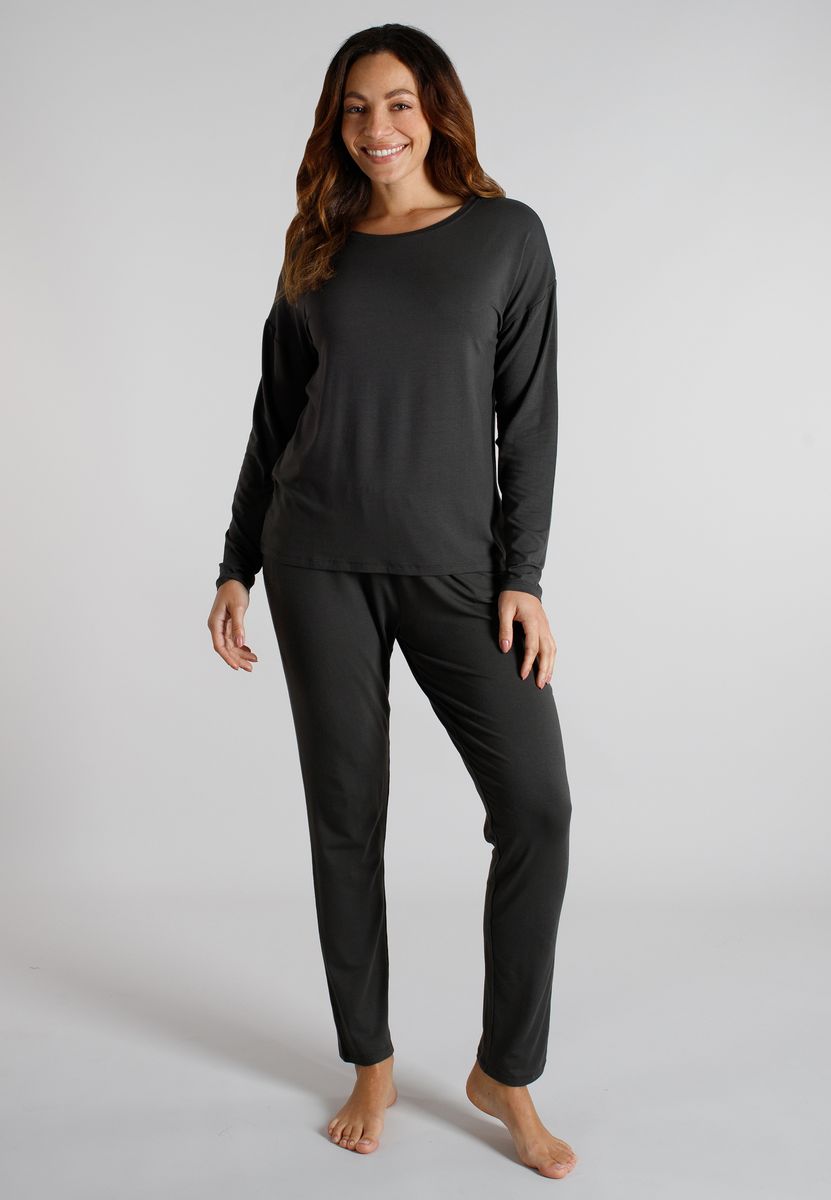 Entspanntes Langarm-Loungewear-Oberteil