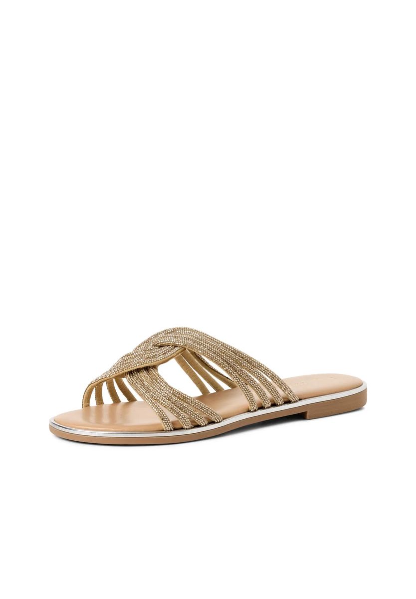 Elegante straßbesetzte Riemchensandalen