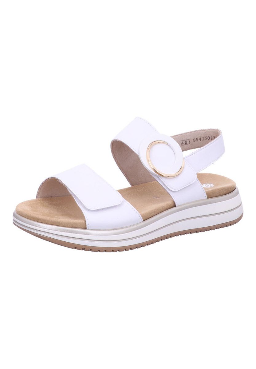 Minimalistische Plateausandalen mit Golddetail