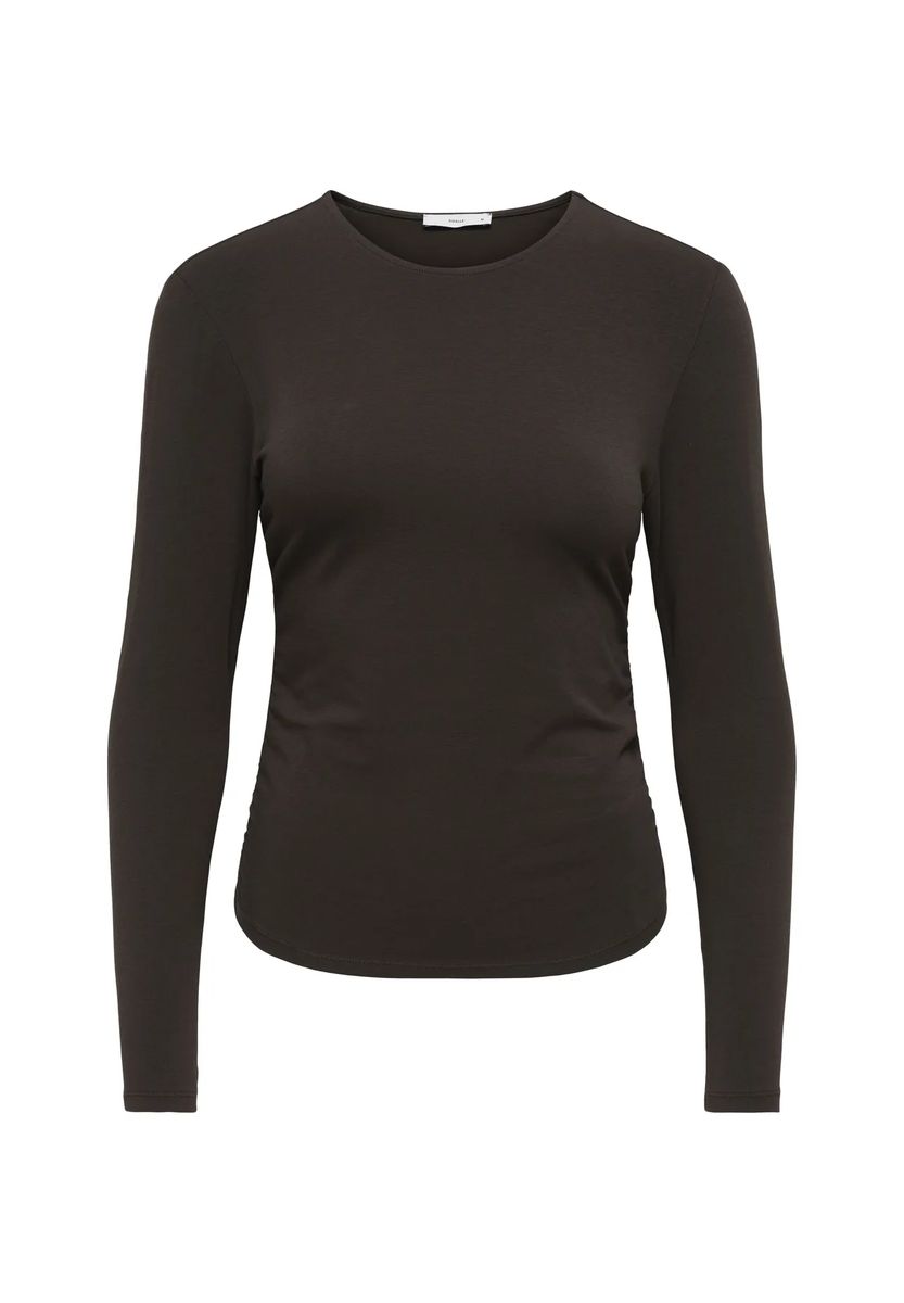 Langarmshirt mit seitlicher Raffung