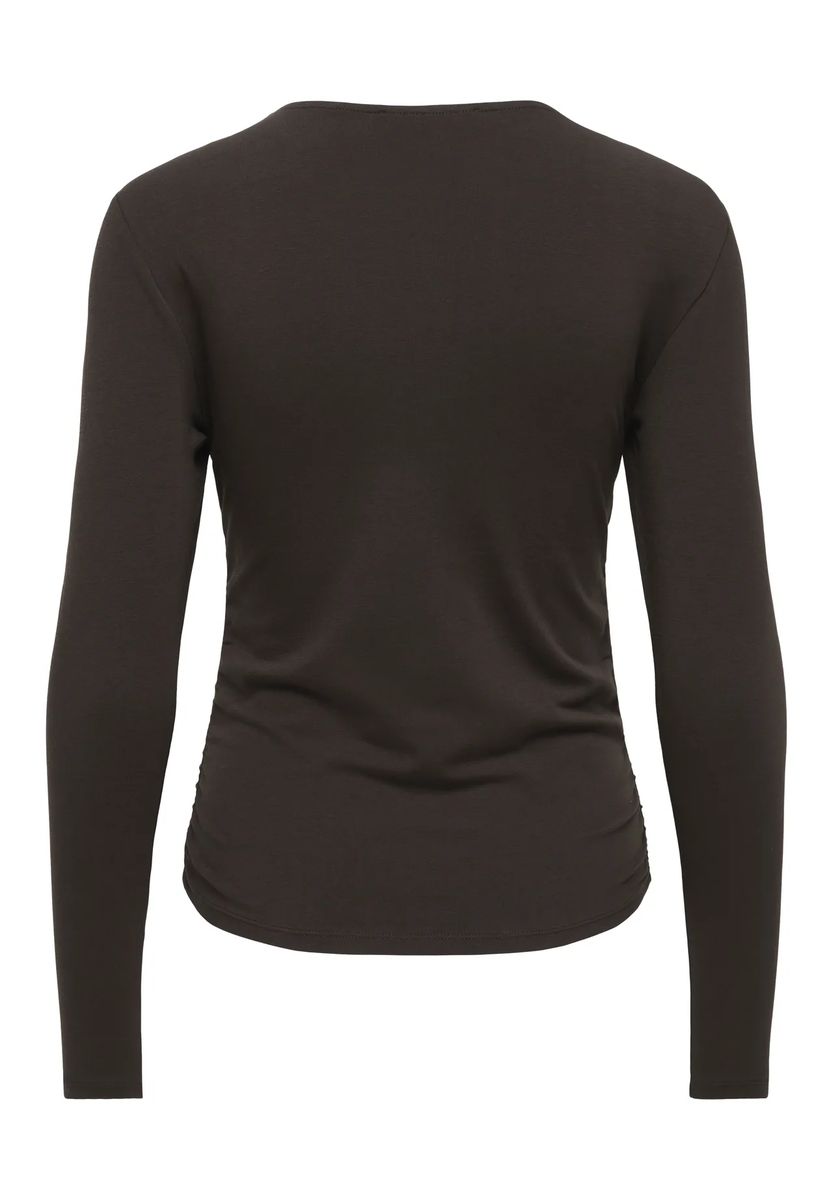 Langarmshirt mit seitlicher Raffung
