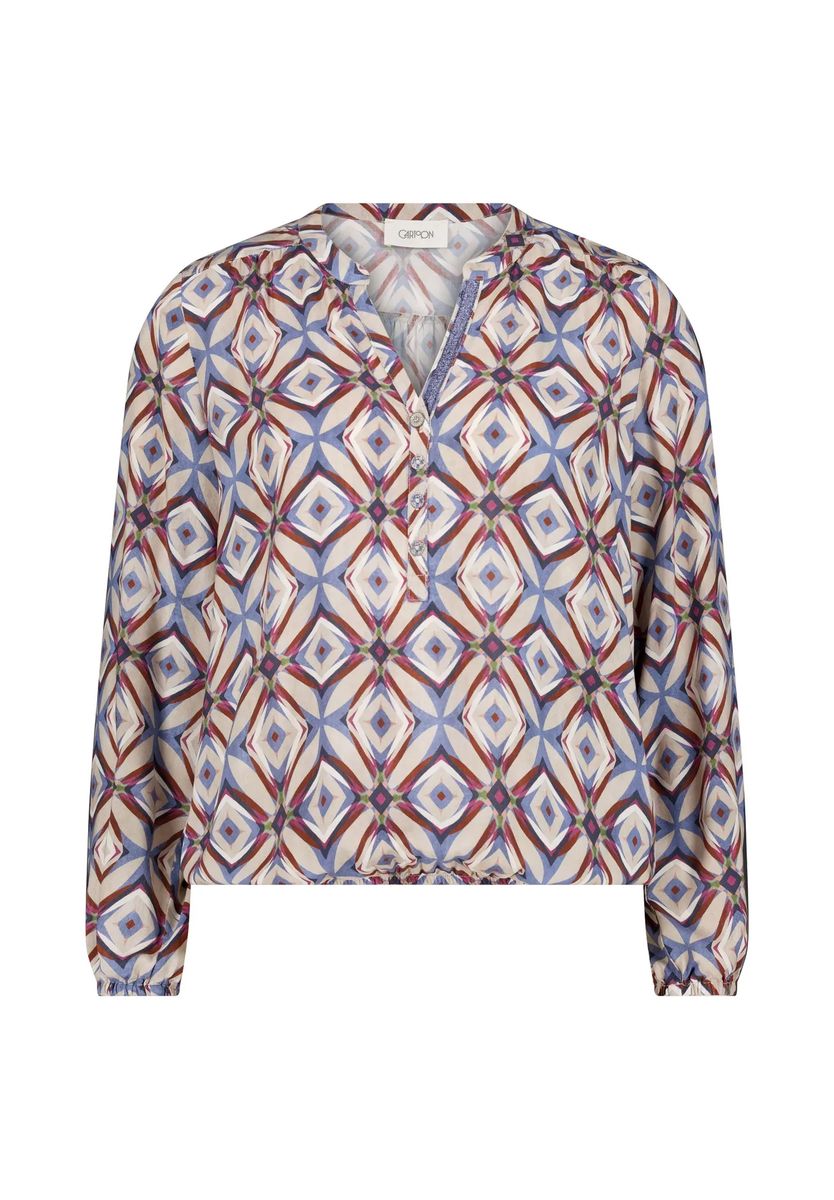 Shirtbluse mit geometrischem Muster
