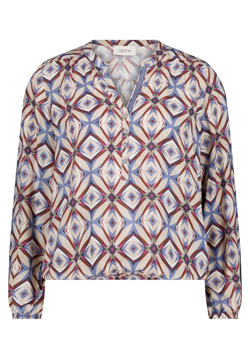 Shirtbluse mit geometrischem Muster