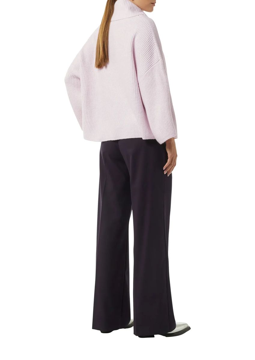 Gerippter Oversize-Rollkragen-Poncho