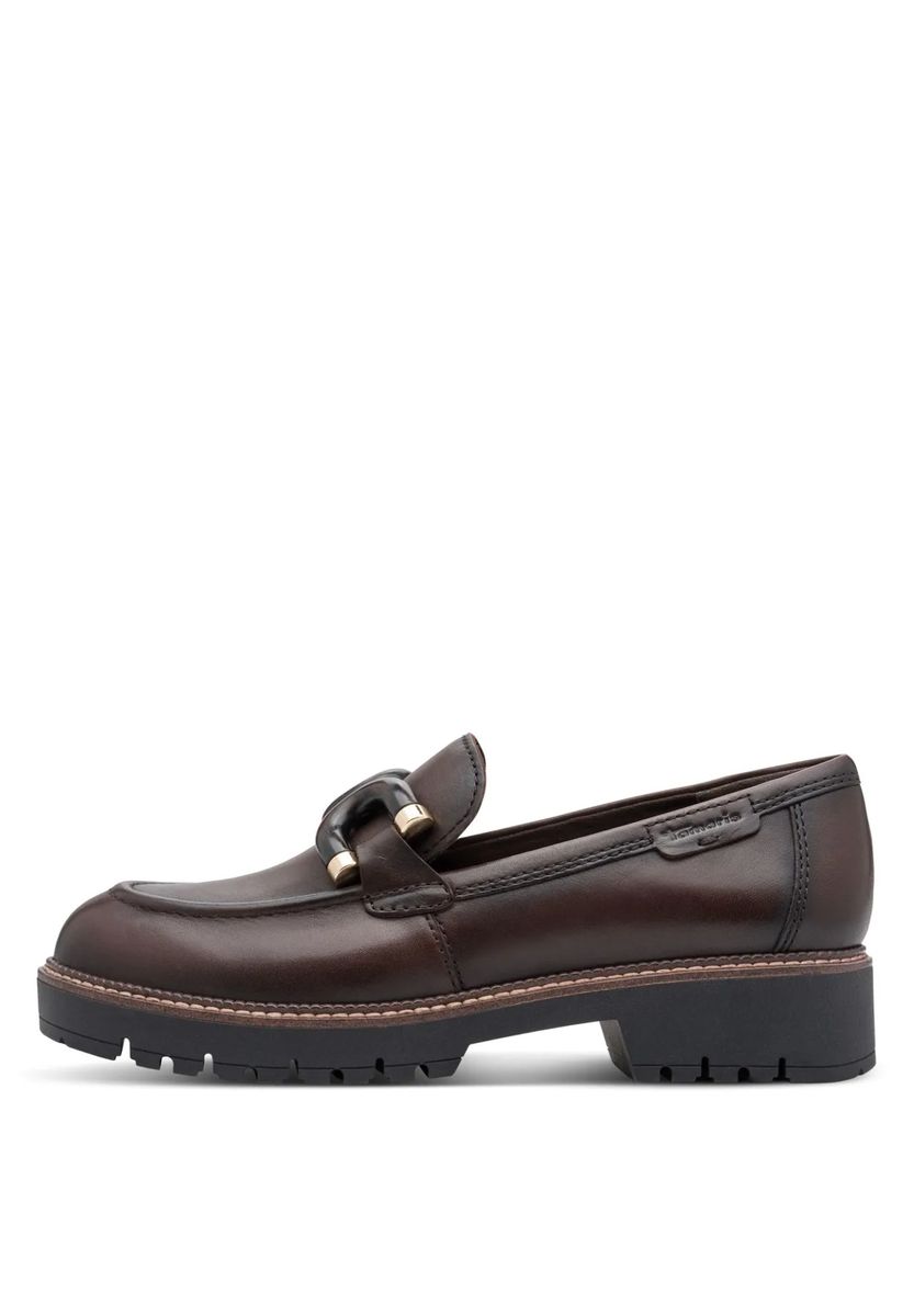 Chunky Leder-Loafer mit Schnalle