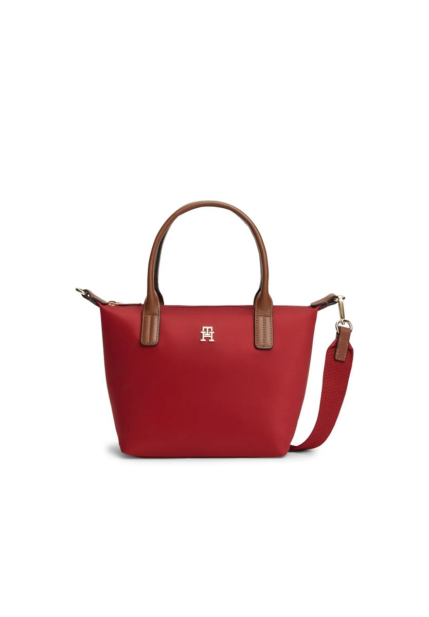 Kompakte Nylon-Henkeltasche mit Monogramm