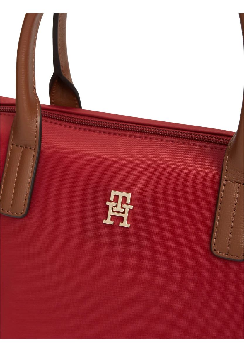 Kompakte Nylon-Henkeltasche mit Monogramm