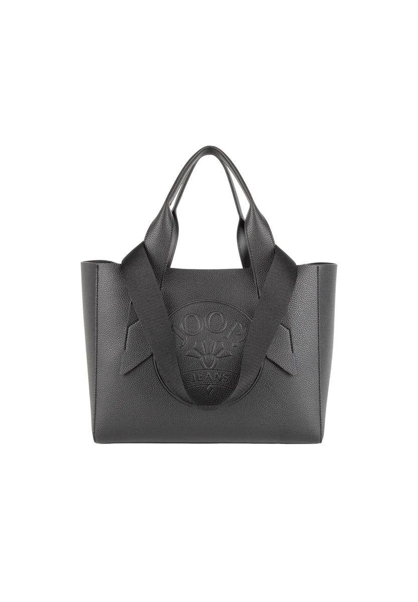 Strukturierte Shopper-Tasche aus Kunstleder