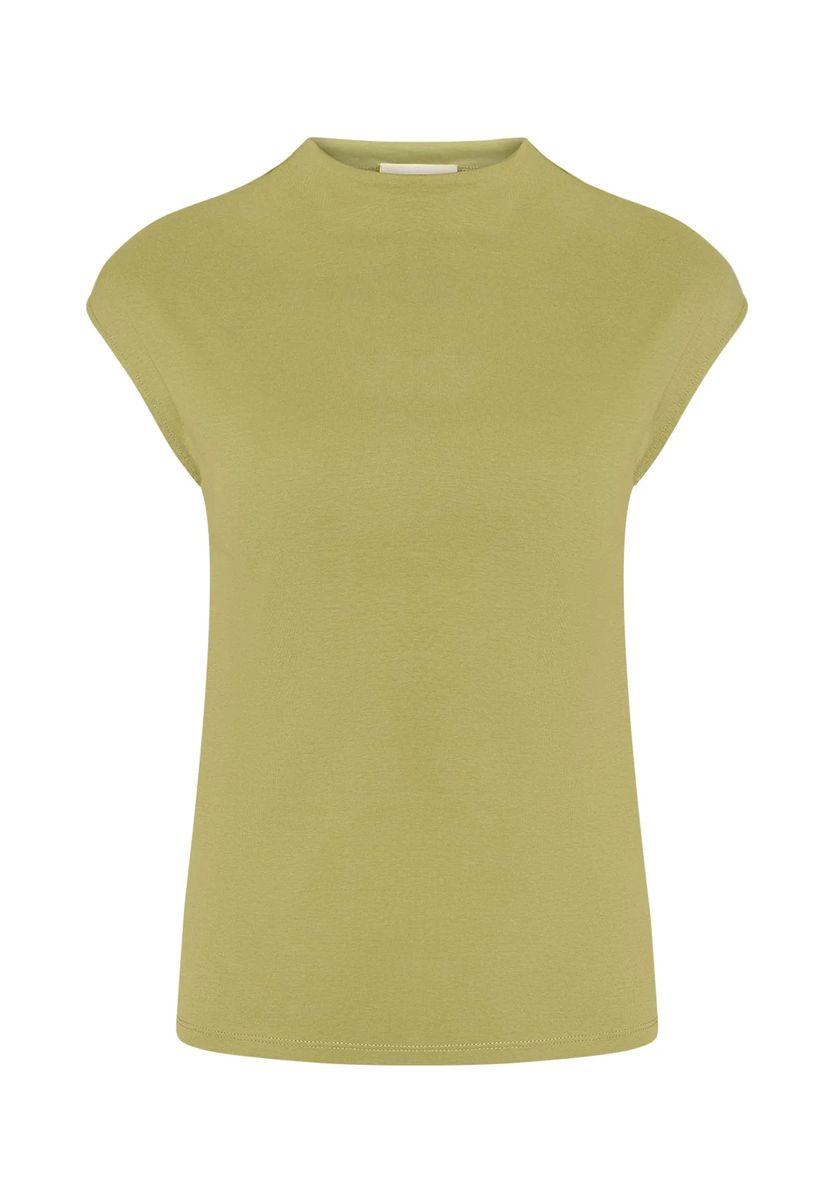 Kurzarmshirt mit modernem Stehkragen