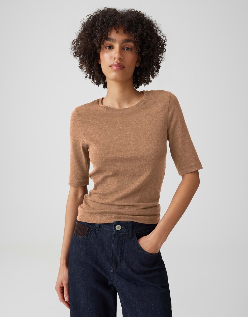 Minimalistisches 3/4-Arm Jersey-Oberteil