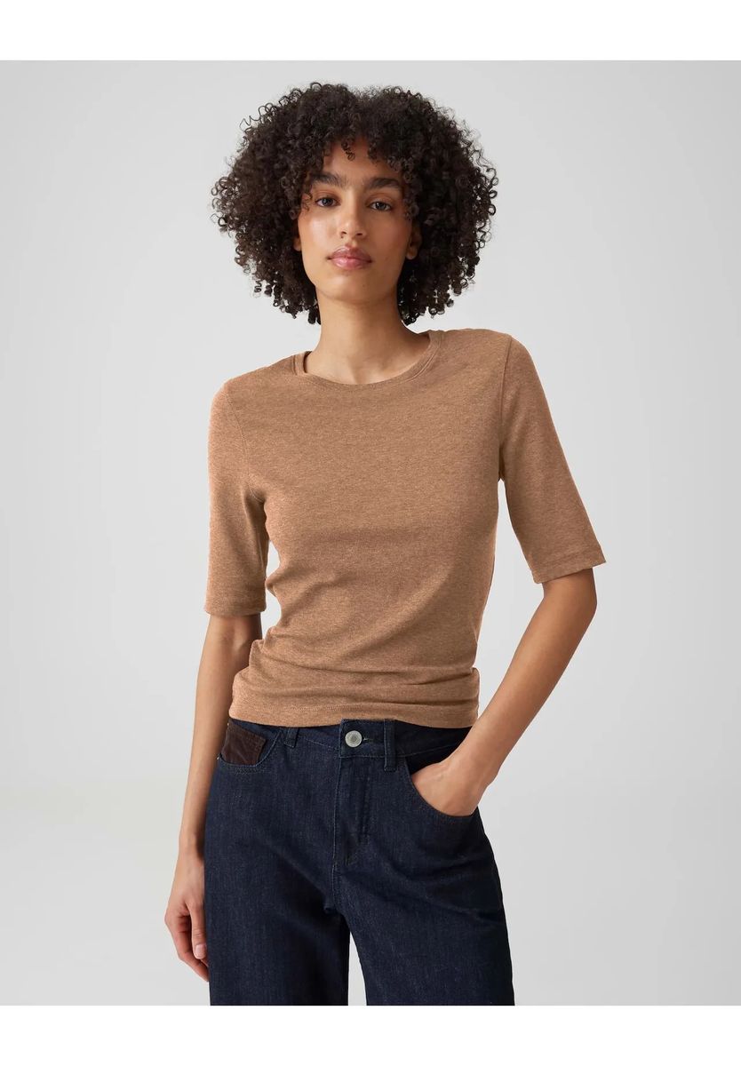 Minimalistisches 3/4-Arm Jersey-Oberteil