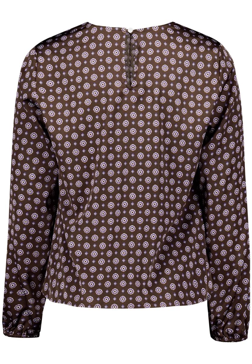 Satinbluse mit geometrischem Muster