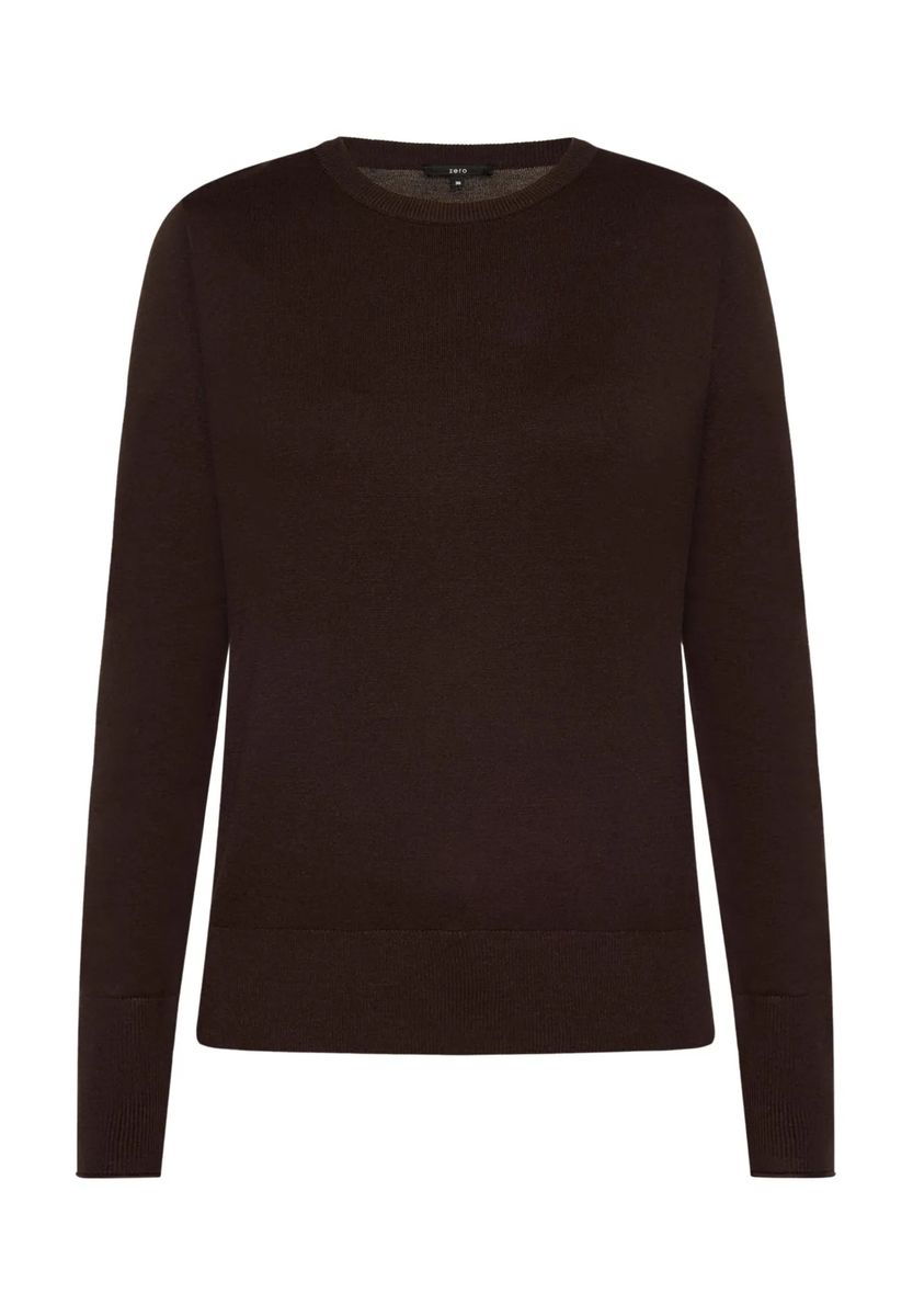 Klassischer Feinstrickpullover mit Rundhalsausschnitt