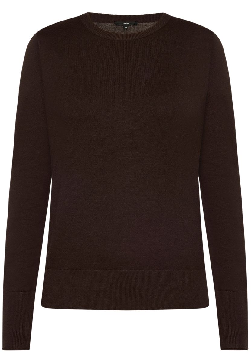 Klassischer Feinstrickpullover mit Rundhalsausschnitt