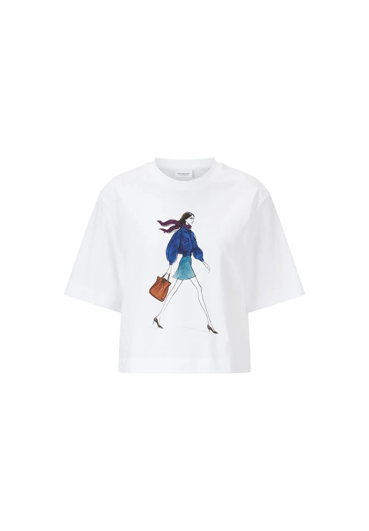 T-Shirt mit modischem Skizzen-Print